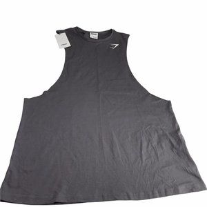 New GYM SHARK Tank Top Work Out Sleeveless, Loose UPC 5057913133801 Gray Men's L